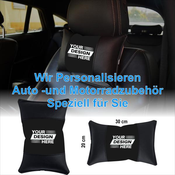 20x30cm Nackenpolster Personalisiert Bild Logo bedrucken auf Polster ( Druckbereich 14x20cm Mittig ) Auto Nackenpolster Nackenstütze